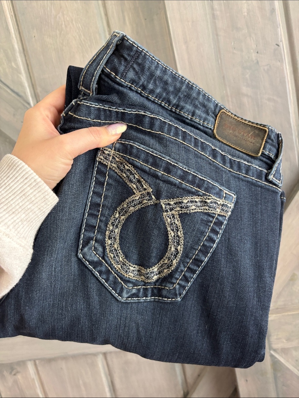 Big Star Maddie Boot dark Wash western rodeo festival sparkle stitch pocket 36L - Picture 8 of 9